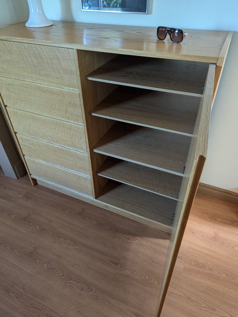 Danish Modern Gentleman's Chest Highboy Wardrobe