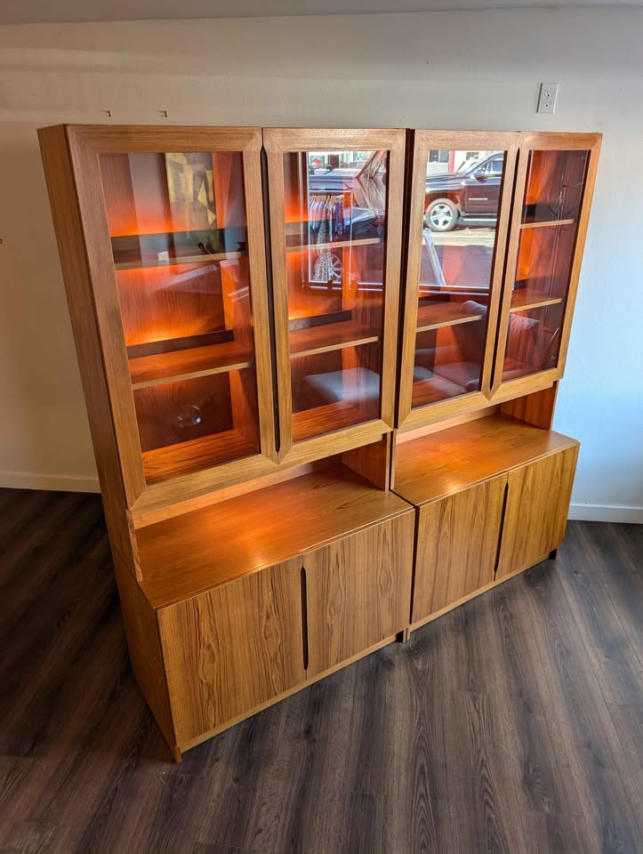 Danish Modern Teak Credenzas / China Cabinets $895 Each