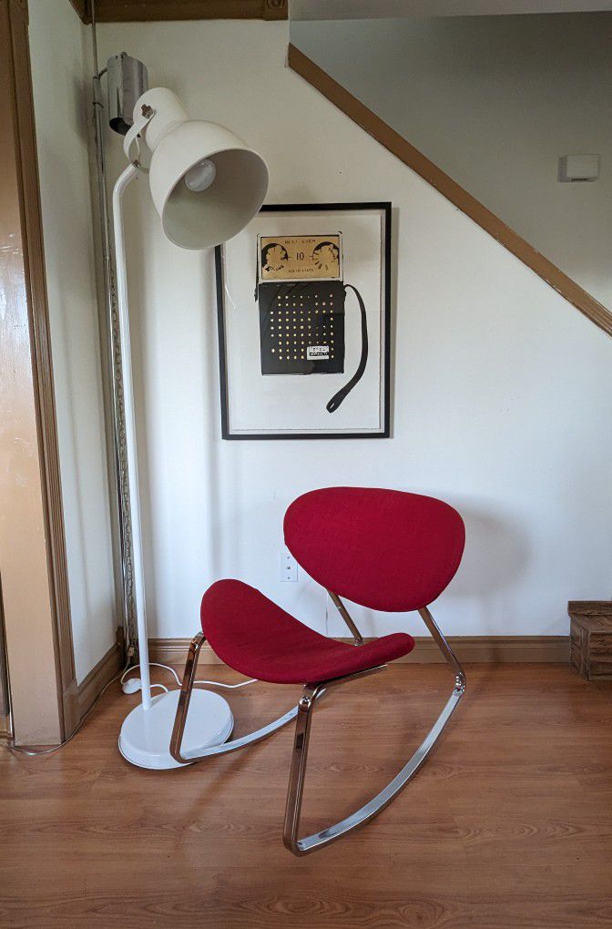 Postmodern Vintage Large White Spotlight Floor Lamp