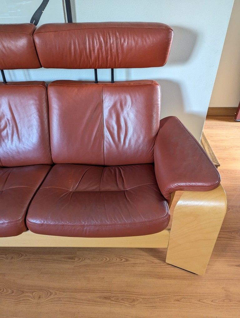 Ekornes Stressless Pegasus Model 2-Seater High Back Sofa Loveseat