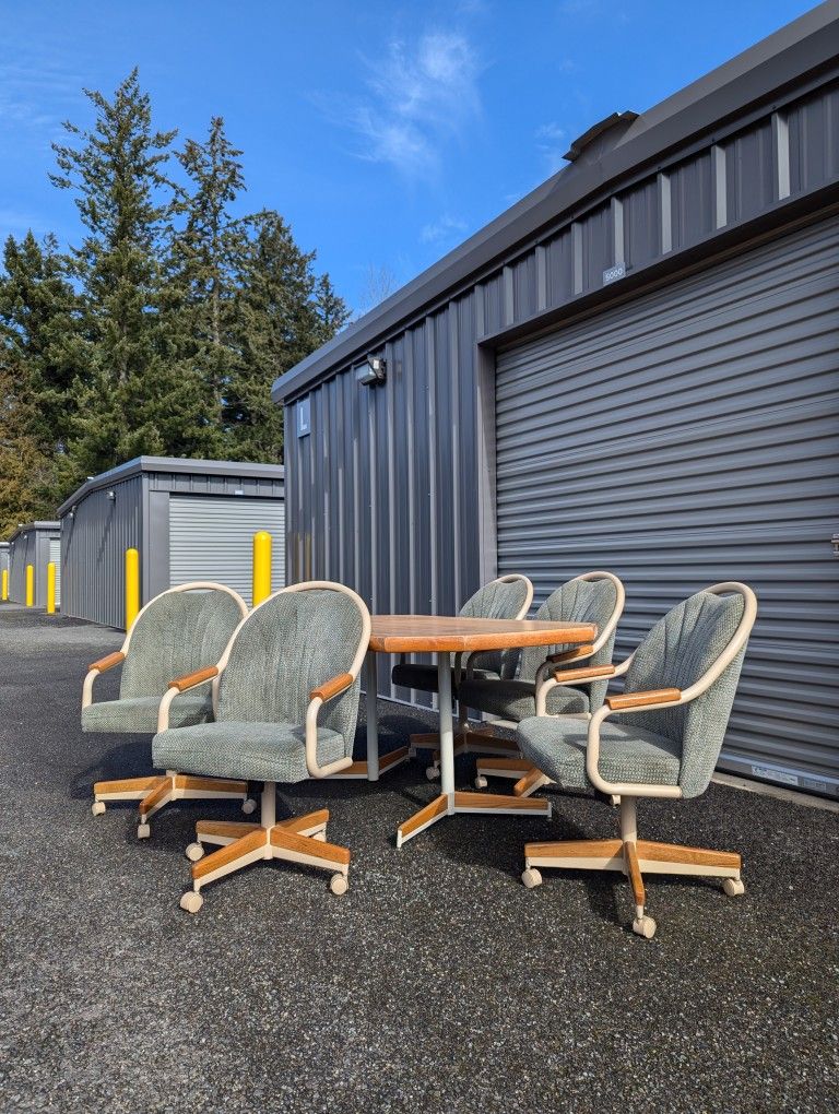 Postmodern Dining Table Set w/ 6 Chairs by Douglas Furniture