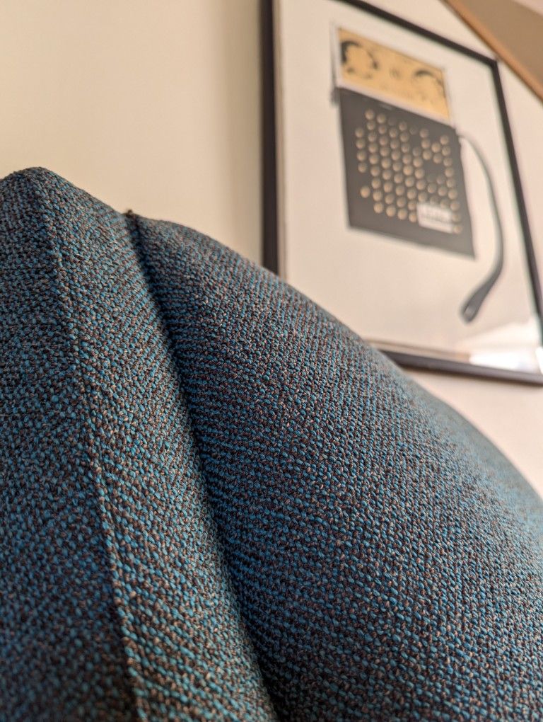 MCM Green Tweed & Chrome Lounge Chair by Flexsteel