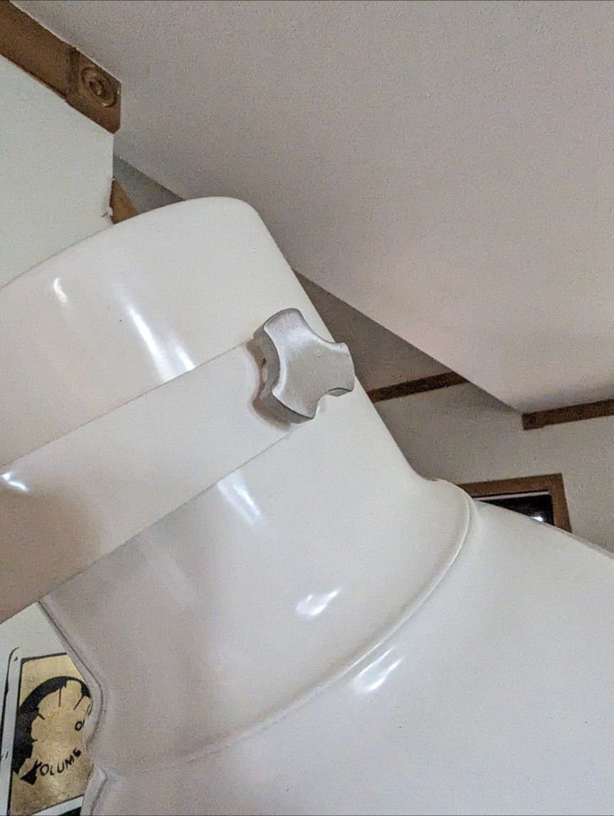 Postmodern Vintage Large White Spotlight Floor Lamp