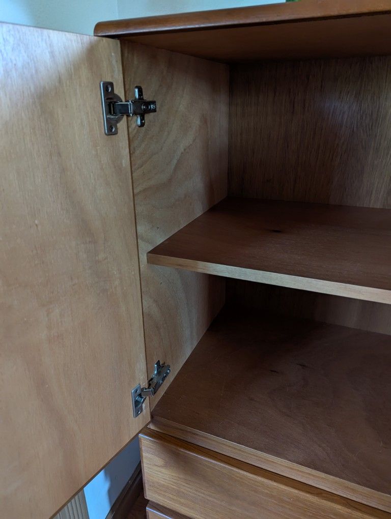 Mid Century Danish Modern Teak Armoire Dresser by Nordic Home