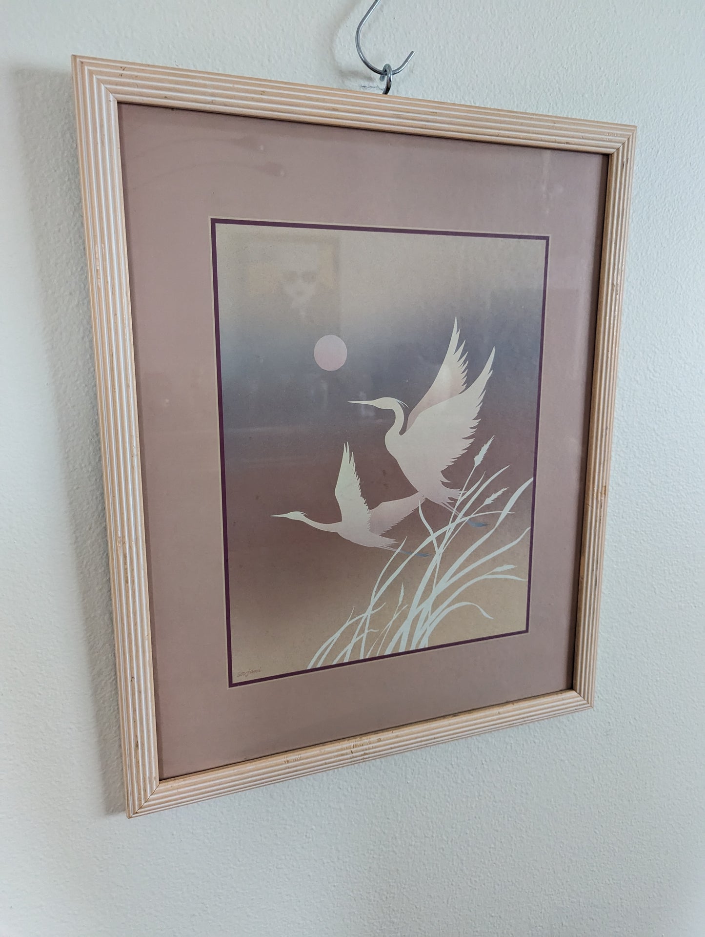 Postmodern Flying Double Egret Print