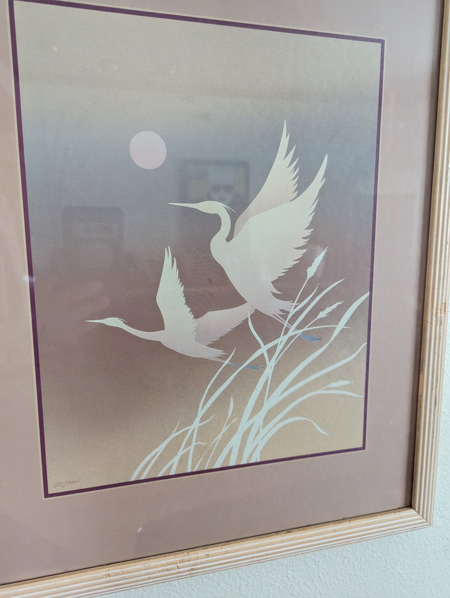Postmodern Flying Double Egret Print