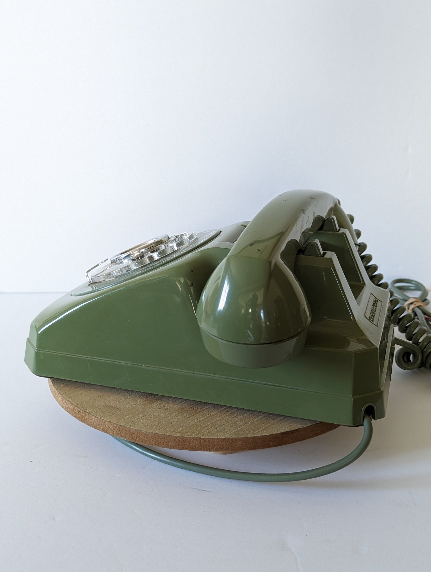 Stomberg Carlson MCM Avocado Green Rotary Telephone Phone