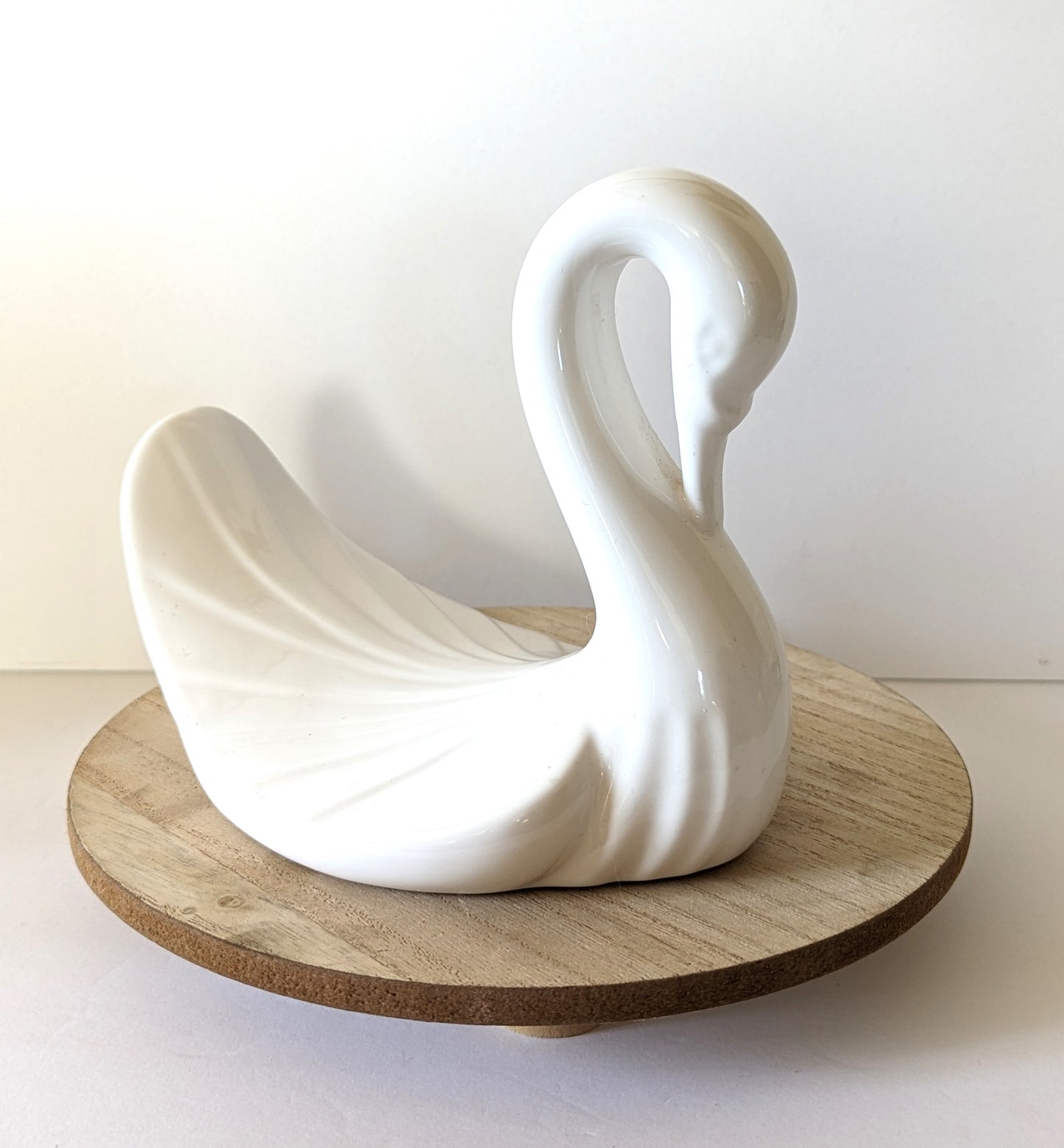 Postmodern Ceramic Swan Figurine