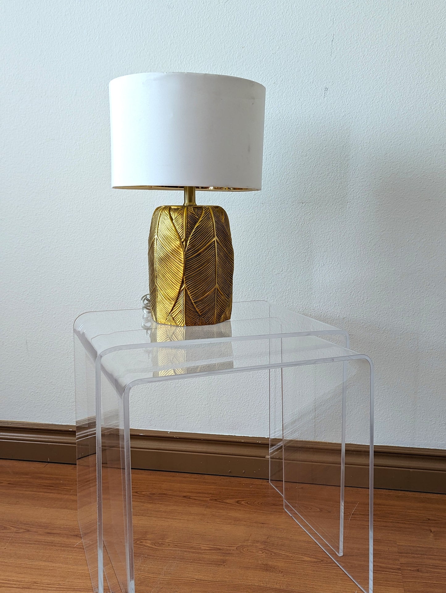Opalhouse Palm Beach Regency Boho Chic Gold Leaf Table Lamp