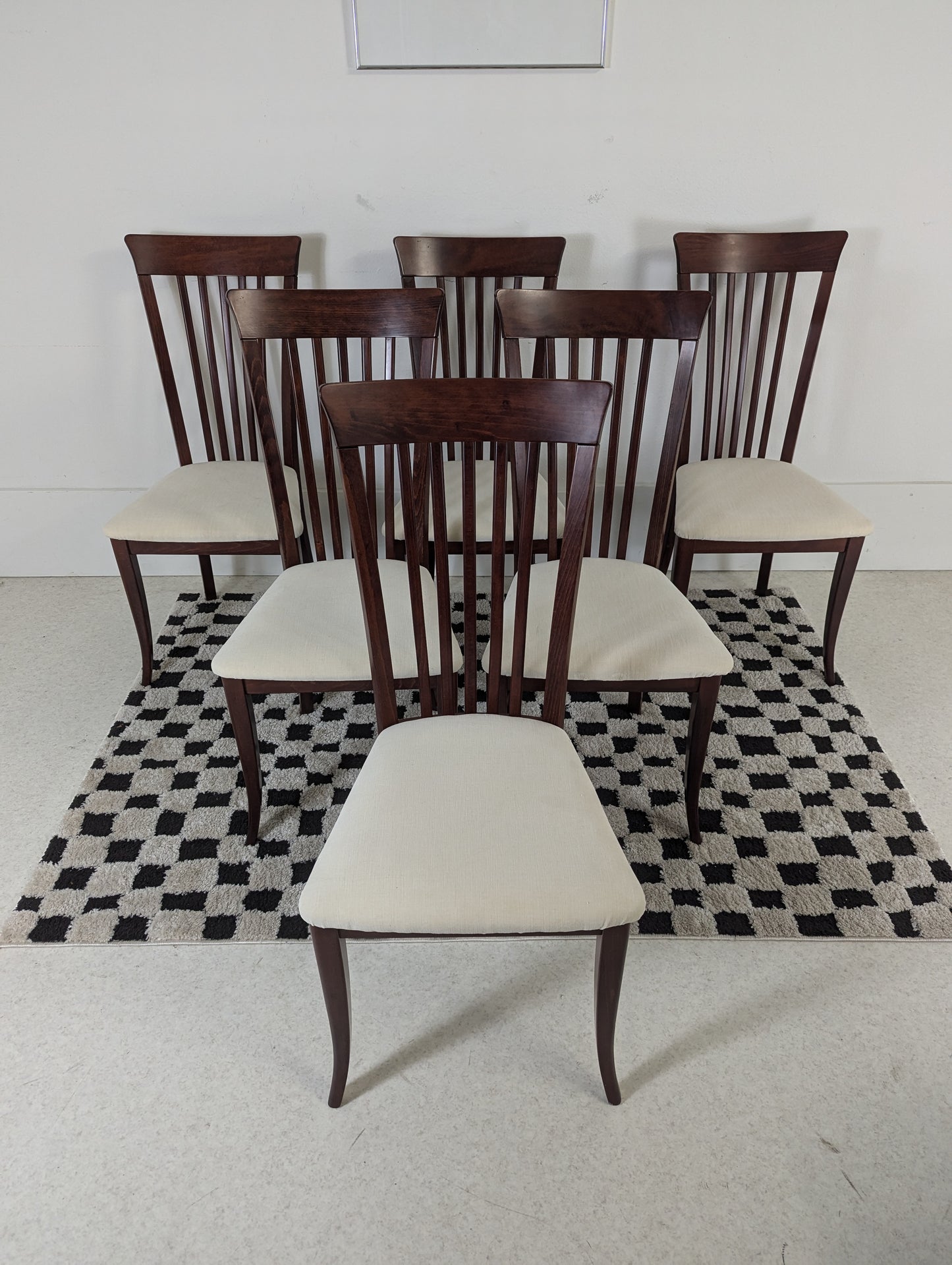 Set of 8 Italian Rosewood Dining Chairs by Anthony Sibau