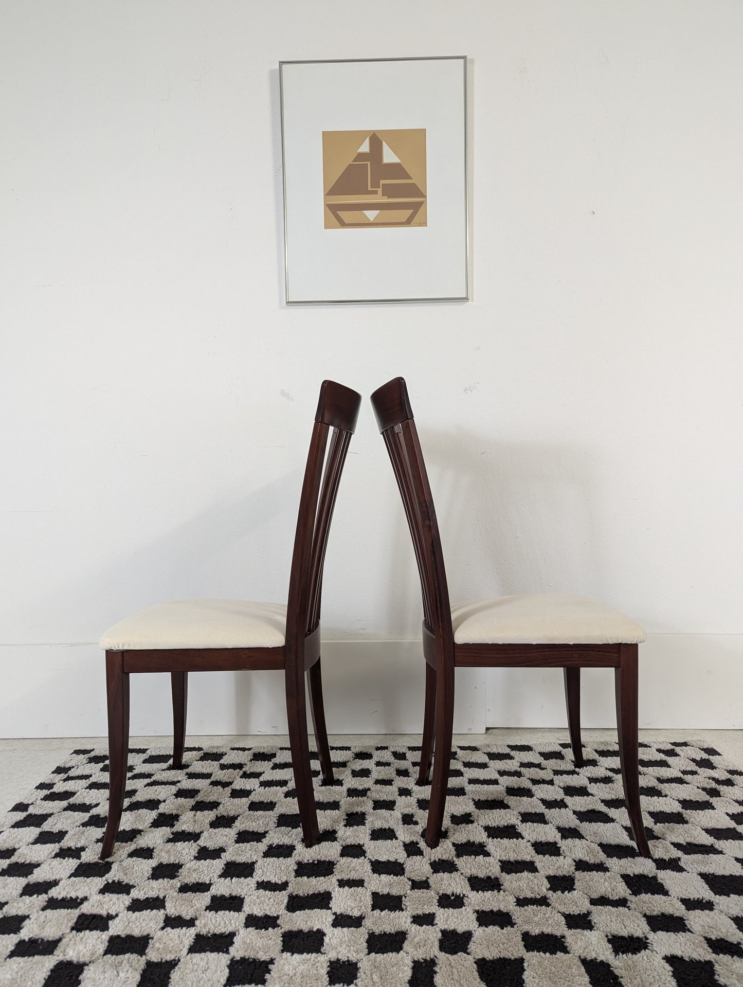 Set of 8 Italian Rosewood Dining Chairs by Anthony Sibau