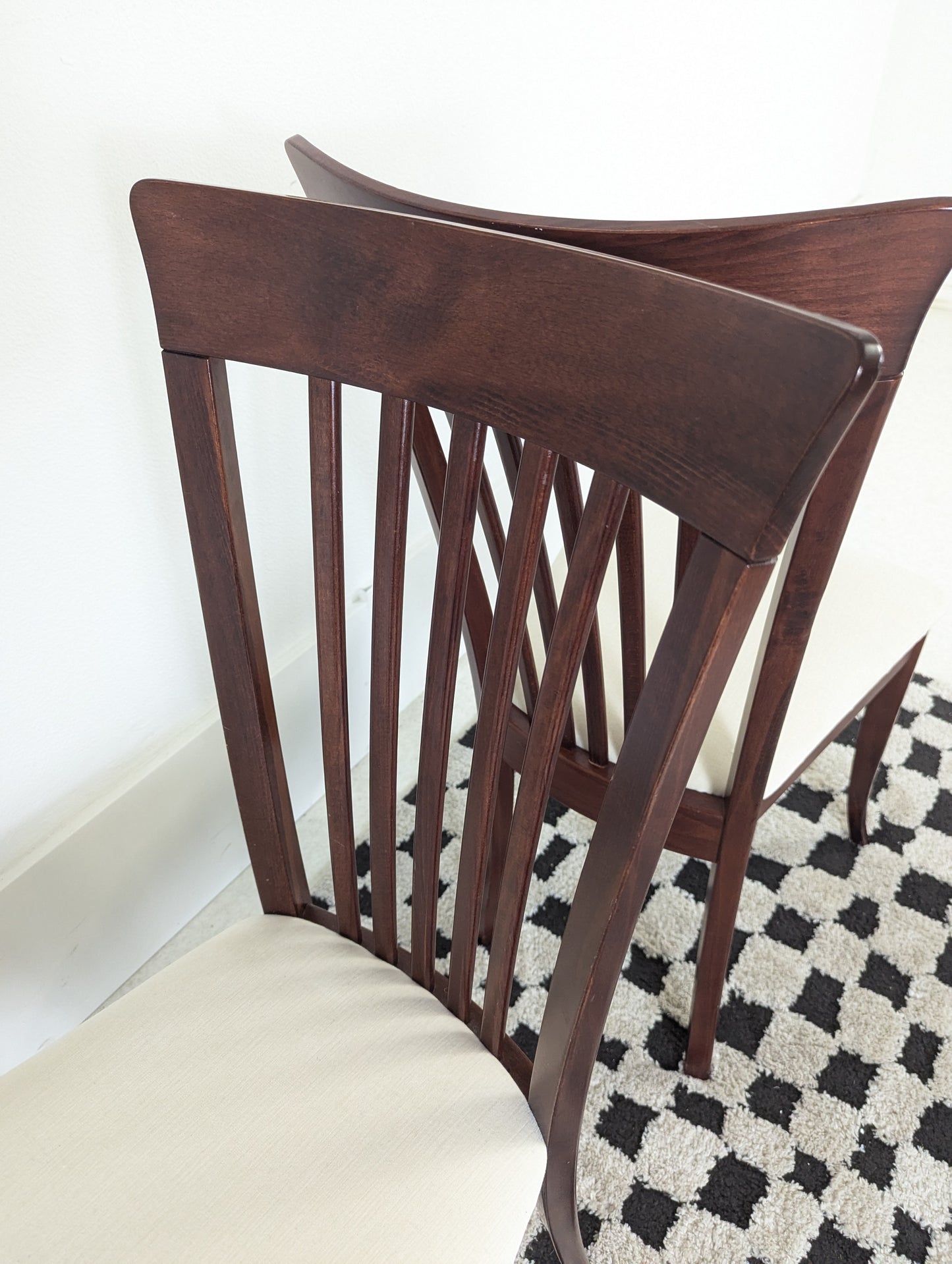 Set of 8 Italian Rosewood Dining Chairs by Anthony Sibau