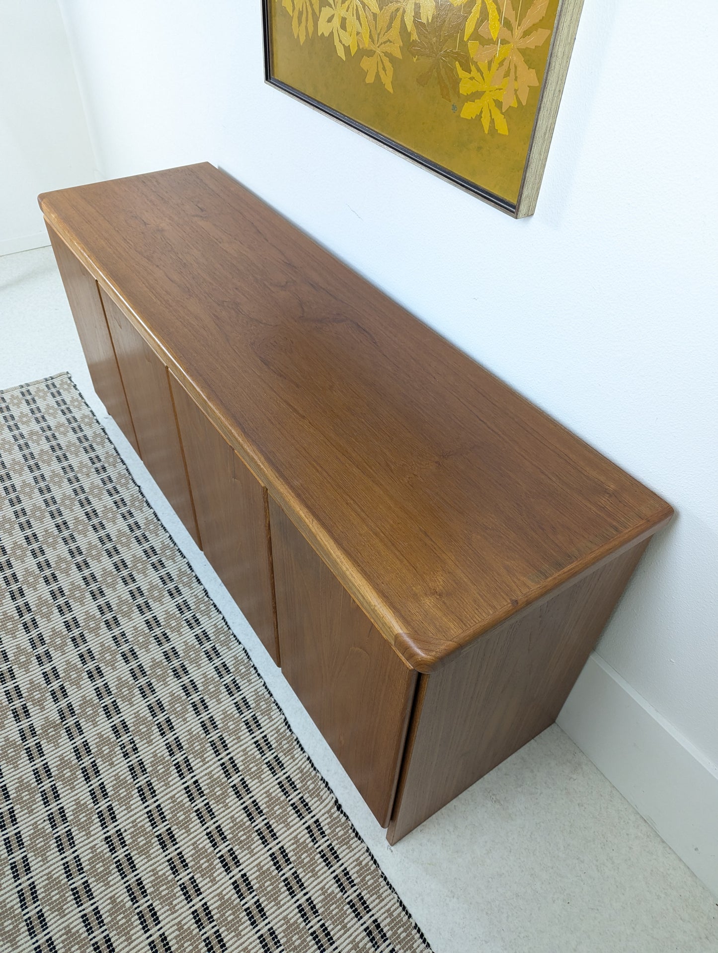 Danish Modern 4 Door Teak Credenza by Christiaan Linneberg