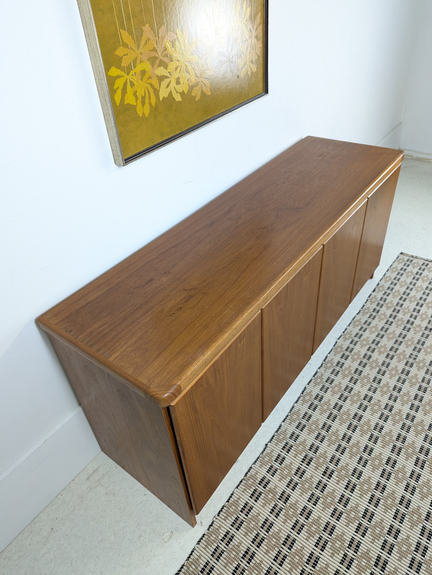 Danish Modern 4 Door Teak Credenza by Christiaan Linneberg