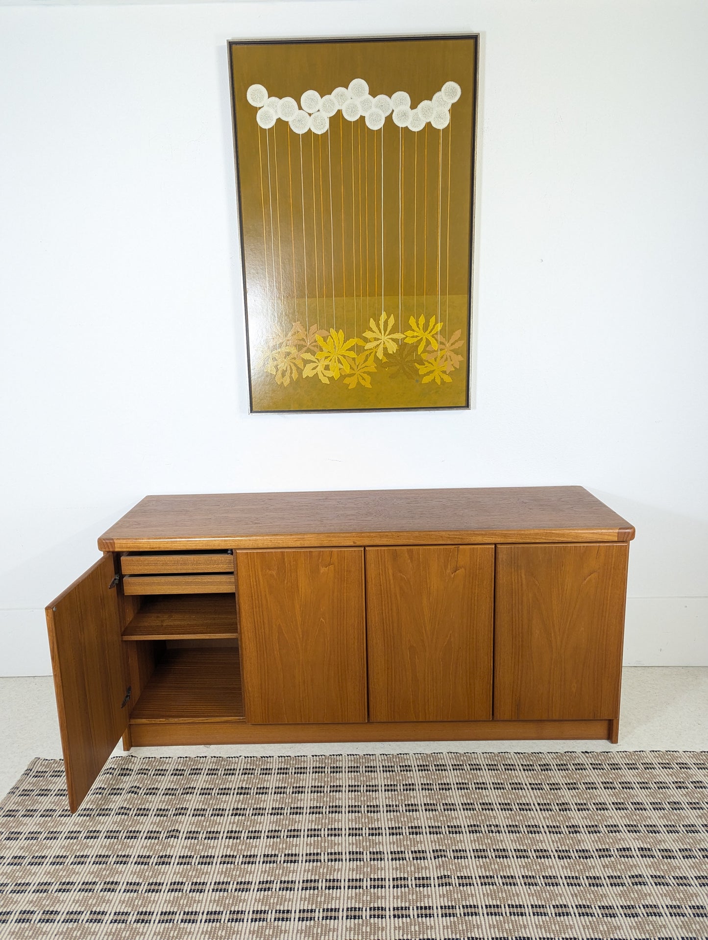 Danish Modern 4 Door Teak Credenza by Christiaan Linneberg