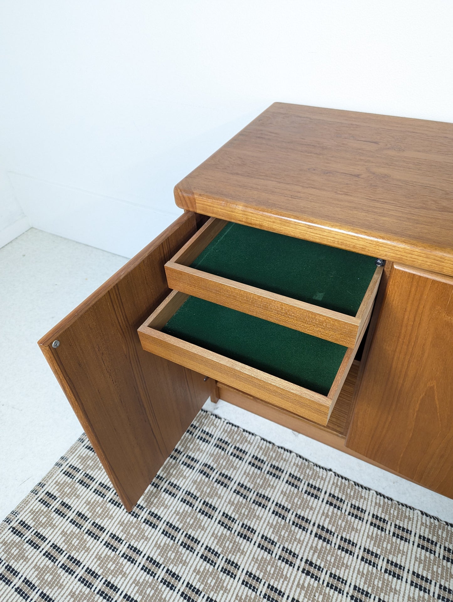 Danish Modern 4 Door Teak Credenza by Christiaan Linneberg