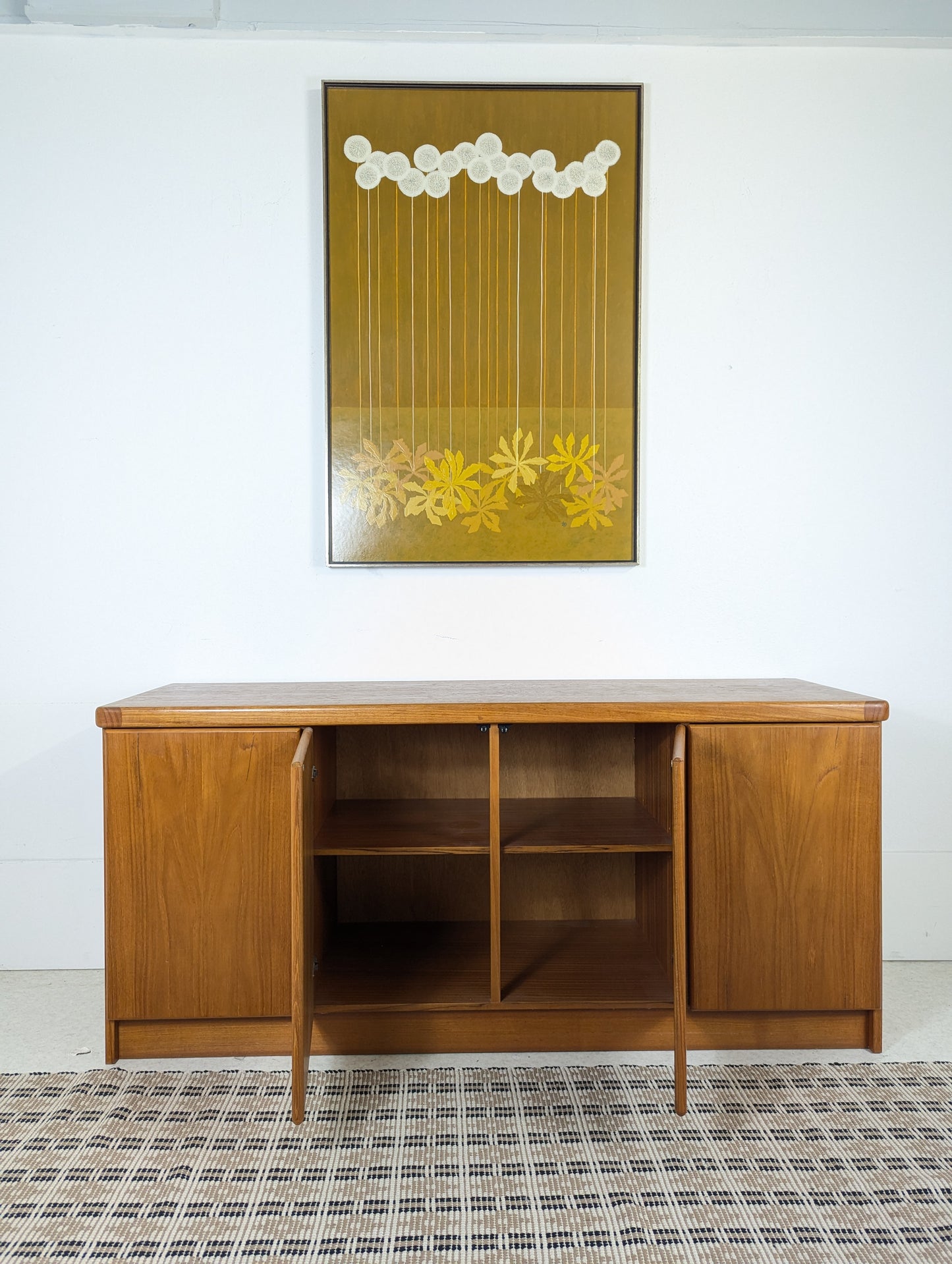 Danish Modern 4 Door Teak Credenza by Christiaan Linneberg