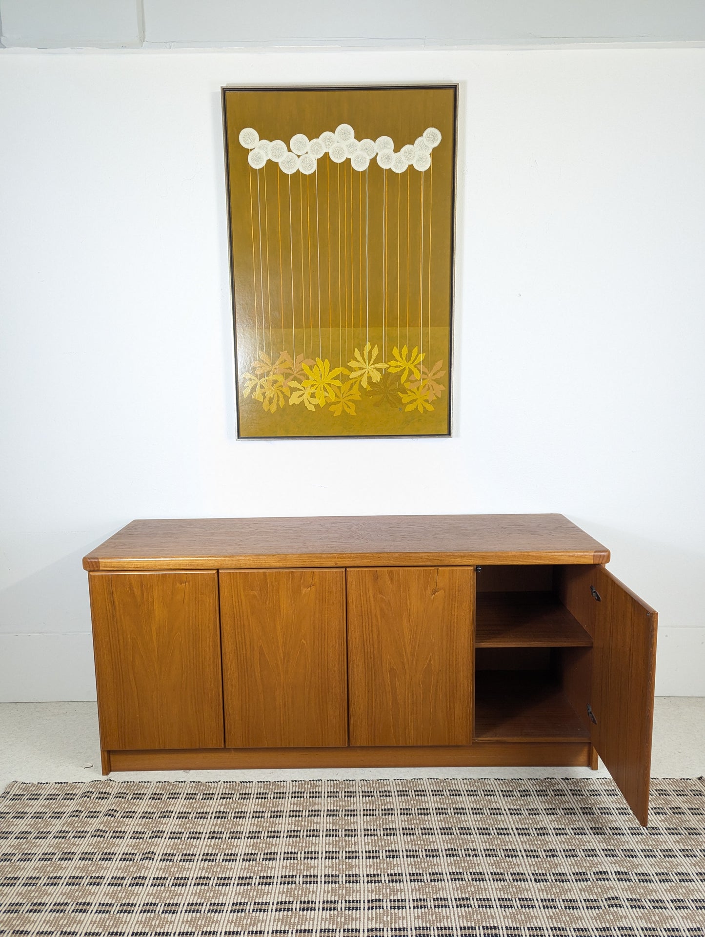 Danish Modern 4 Door Teak Credenza by Christiaan Linneberg