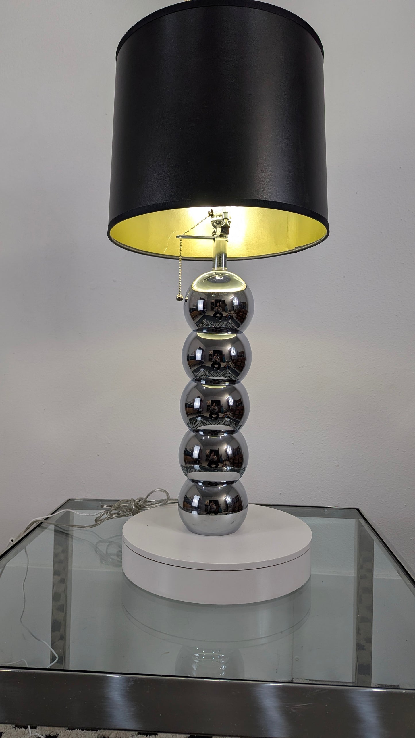 MCM Chrome Balls Table Lamp by George Kovacs