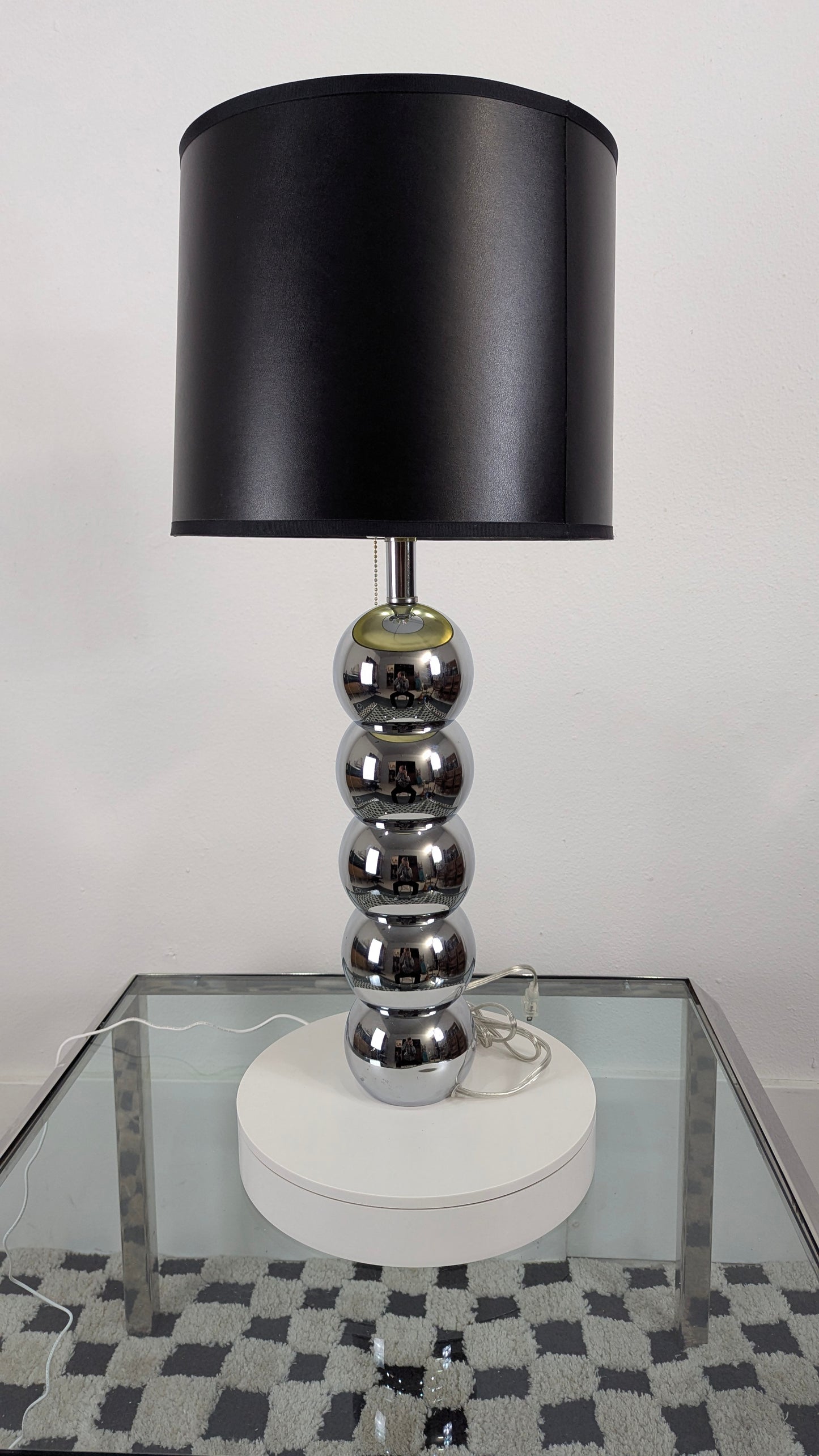 MCM Chrome Balls Table Lamp by George Kovacs