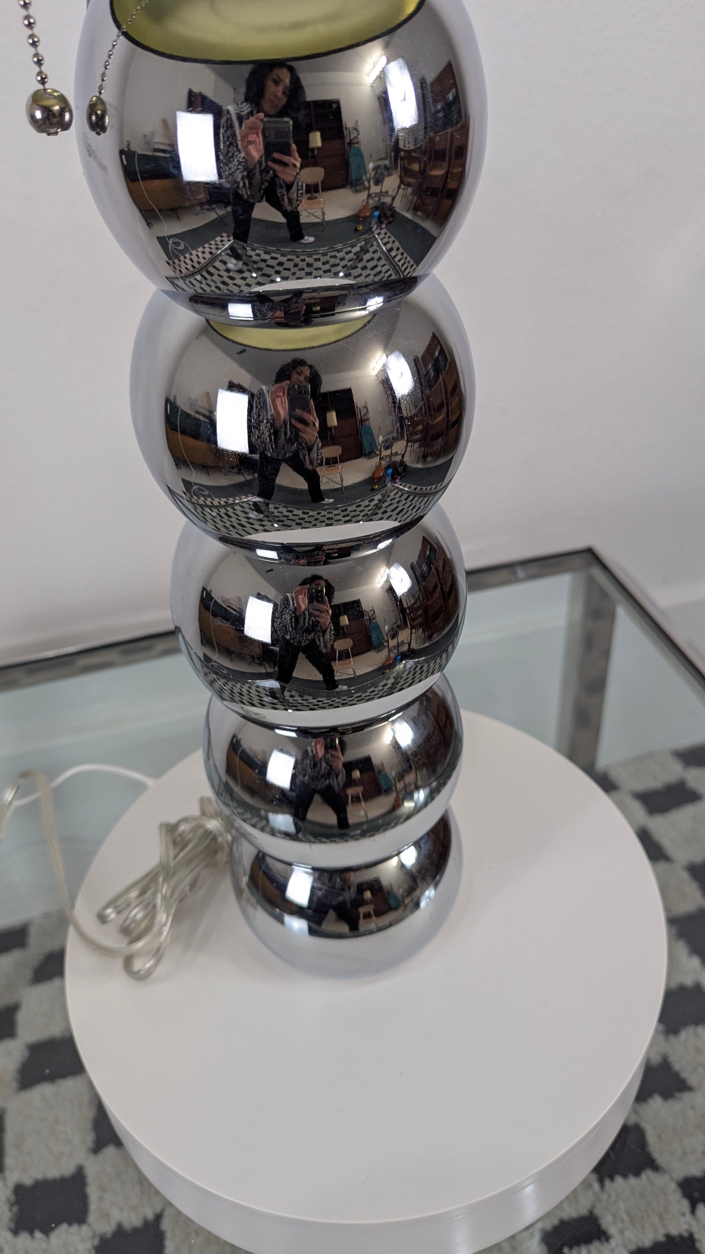 MCM Chrome Balls Table Lamp by George Kovacs