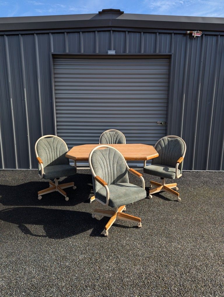 Postmodern Dining Table Set w/ 6 Chairs by Douglas Furniture