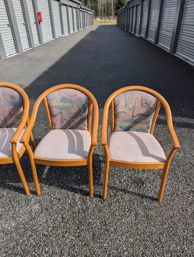 Set of 4 Italian Teak Dining Chairs by IMS SRL