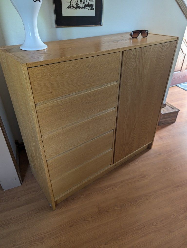 Danish Modern Gentleman's Chest Highboy Wardrobe