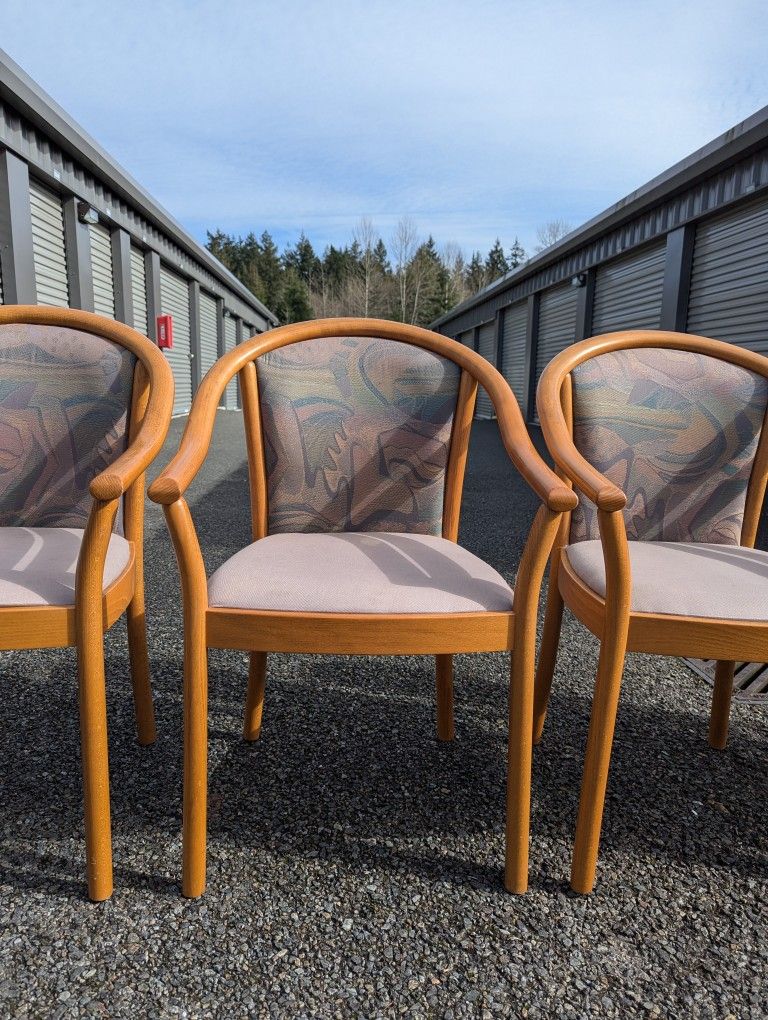 Set of 4 Italian Teak Dining Chairs by IMS SRL