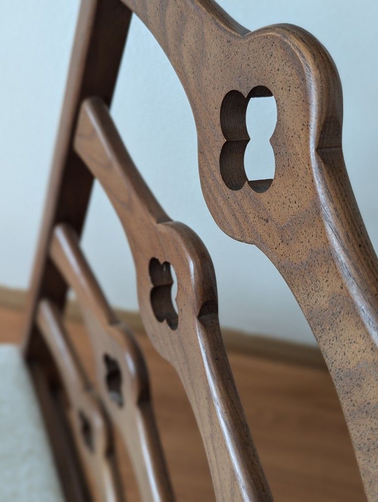 Vintage Mid Century Clover Ladder Back Set Of 4 Dining Chairs