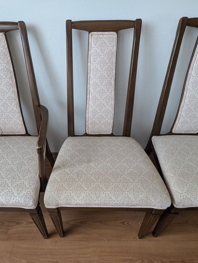 Vintage Set Of 4 MCM Walnut Dining Chairs