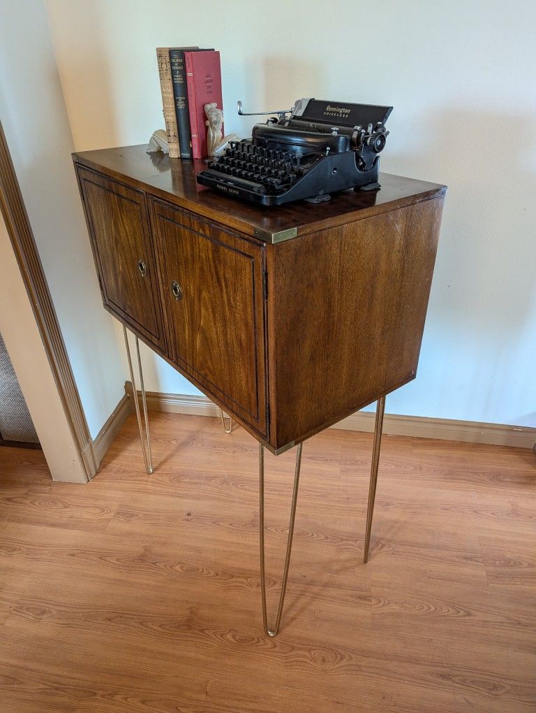 Mid Century Hollywood Regency / Campaign Bar & Record Cabinet by Thomasville