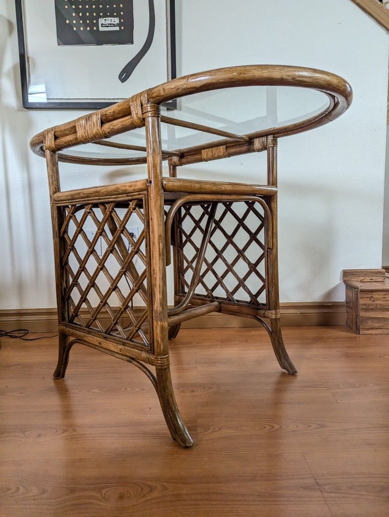 Bamboo & Rattan Boho Honeymoon Breakfast Dining Table