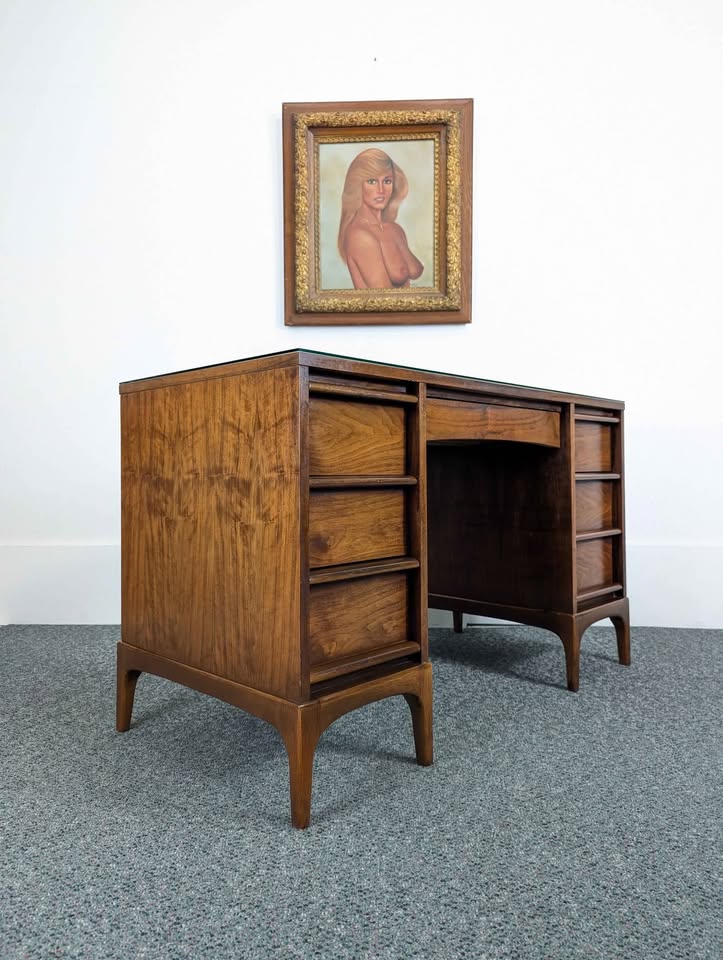 MCM Walnut Desk Rhythm Collection by Lane