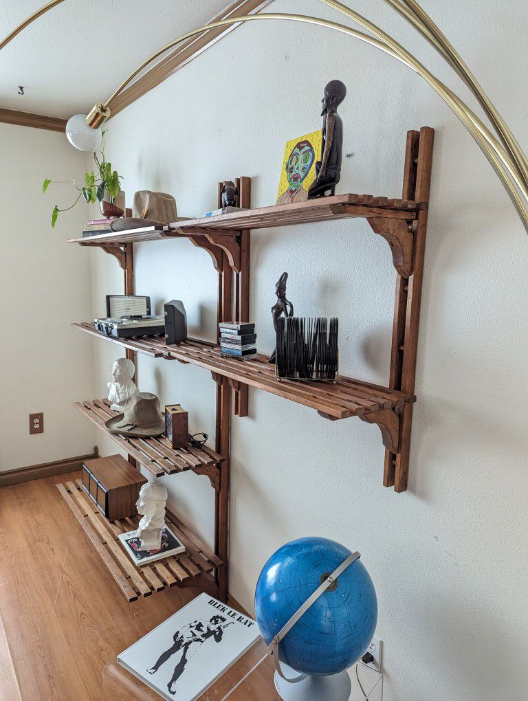 Vintage MCM Modular Wall Unit Desk & Display Shelf / Bookshelf / Shelves