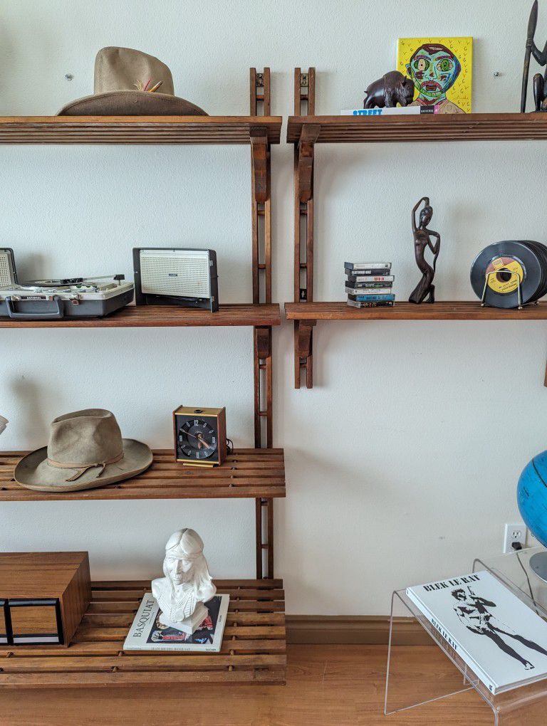 Vintage MCM Modular Wall Unit Desk & Display Shelf / Bookshelf / Shelves