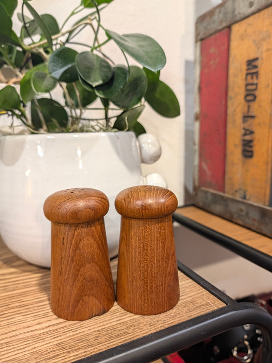 Teak Salt & Pepper Shakers