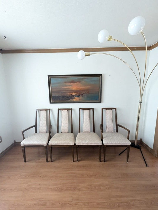 Vintage Set Of 4 MCM Walnut Dining Chairs