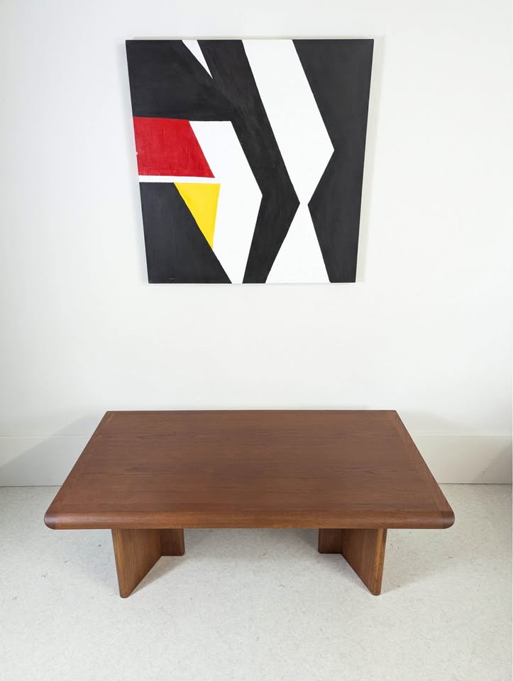 Mid Century Danish Modern Rectangular Coffee Table by VSM