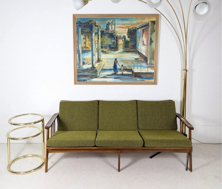 MCM Vintage Nova of California Brass Arc Floor Lamp