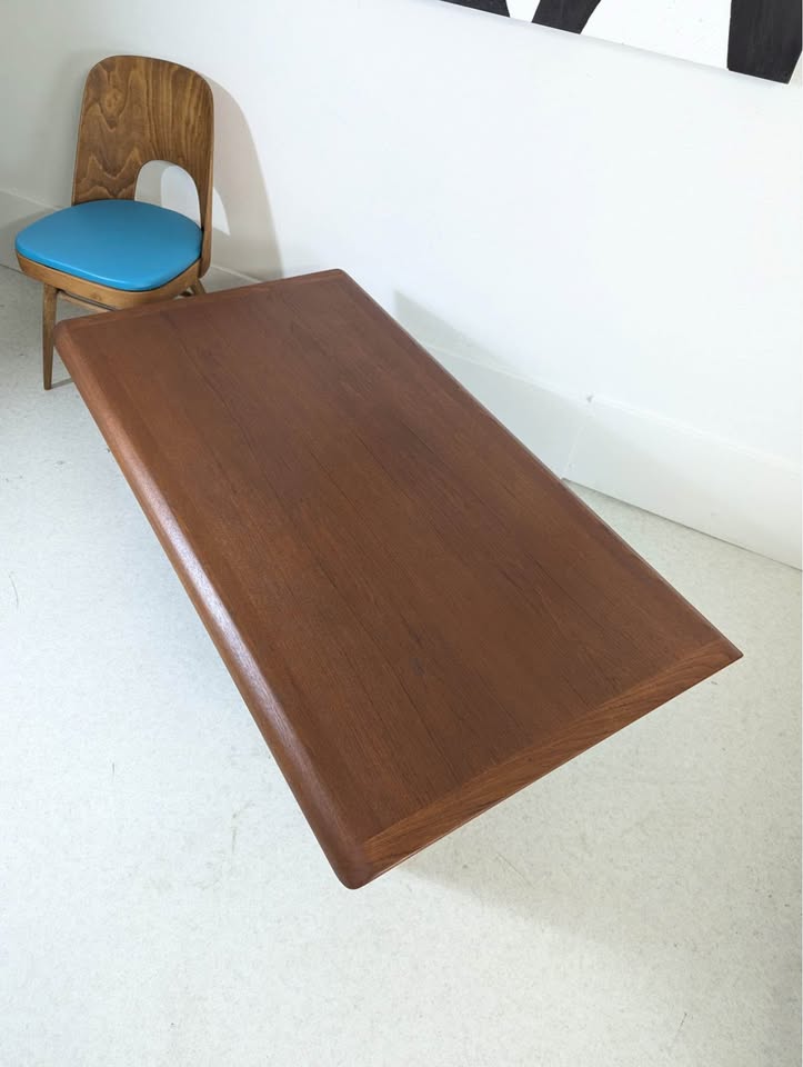 Mid Century Danish Modern Rectangular Coffee Table by VSM