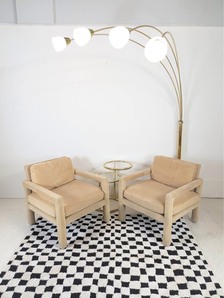 MCM Vintage Nova of California Brass Arc Floor Lamp
