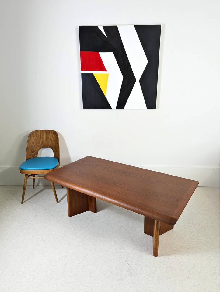Mid Century Danish Modern Rectangular Coffee Table by VSM
