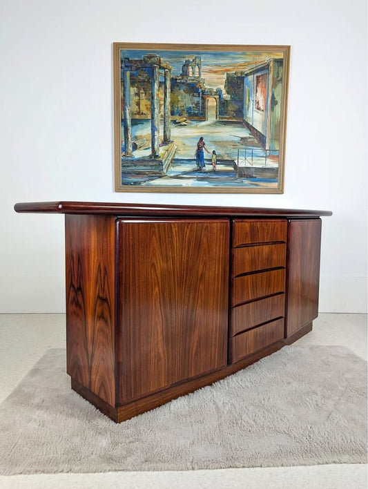 Mid Century Danish Modern Rosewood Credenza by Skovby