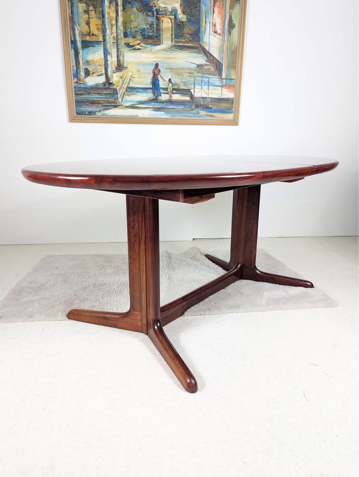 Mid Century Modern Rosewood Dining Table by Skovby