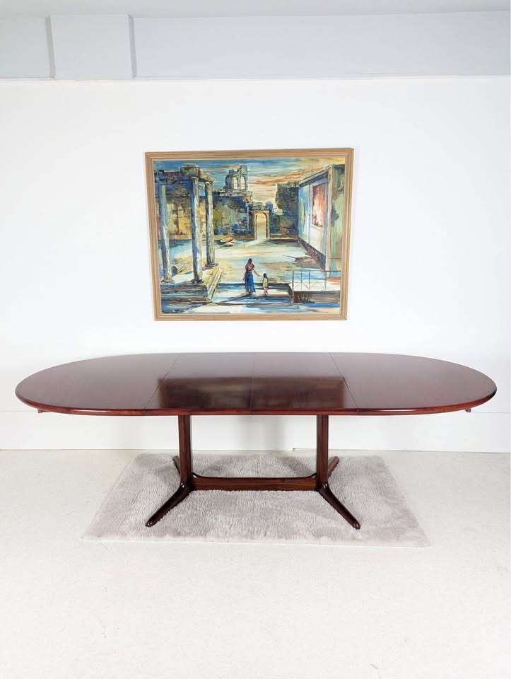 Mid Century Modern Rosewood Dining Table by Skovby