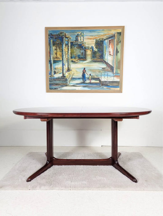 Mid Century Modern Rosewood Dining Table by Skovby