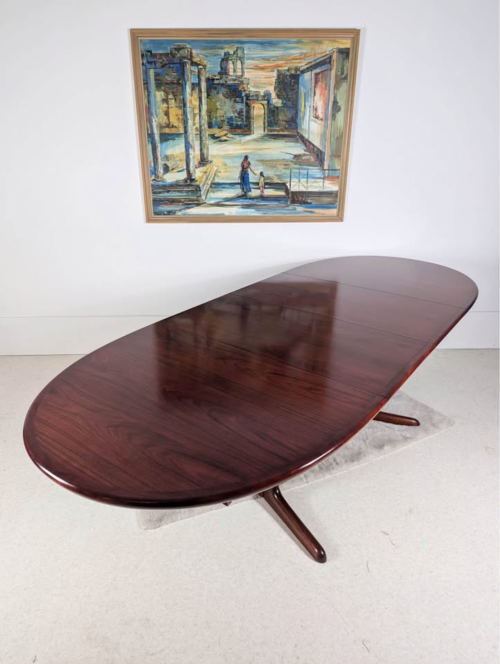Mid Century Modern Rosewood Dining Table by Skovby