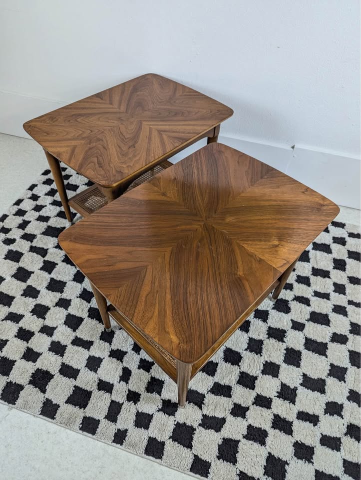 Pair of MCM Walnut End Tables by BP John