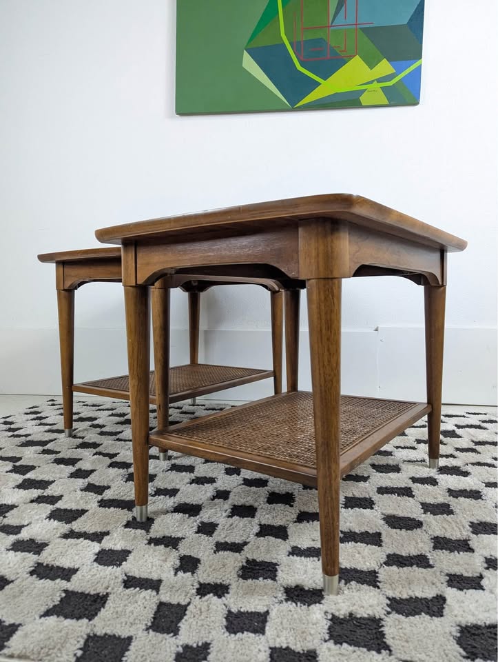 Pair of MCM Walnut End Tables by BP John